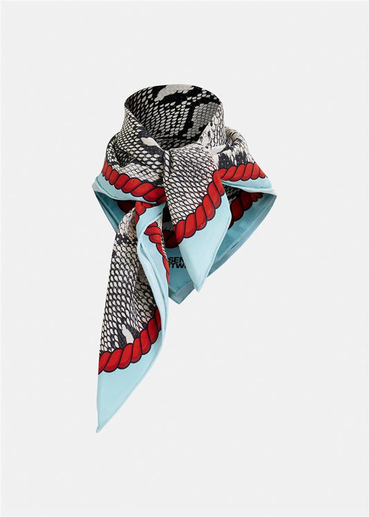 Foulard en soie INC noir/rouge