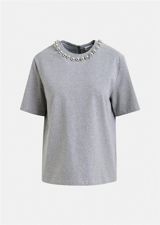 T-shirt Intenso gris avec perles