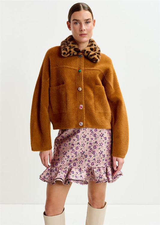 Veste avec col Intention canelle