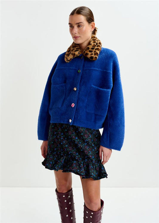 Veste avec col Intention bleu