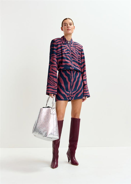 Robe chemise Isniper bordeau