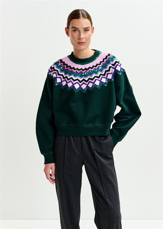 Sweat Issu vert sapin