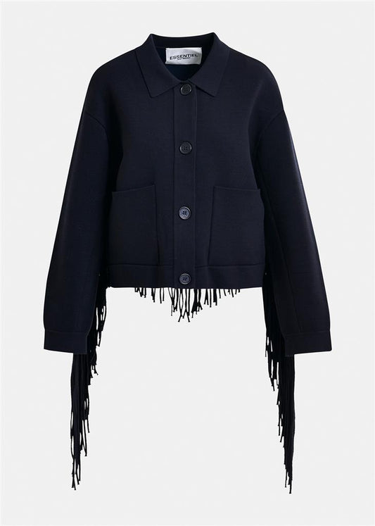 Veste à franges Istern marine