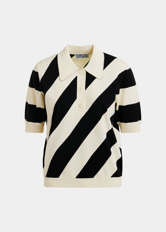 Polo Joram rayé blanc et noir