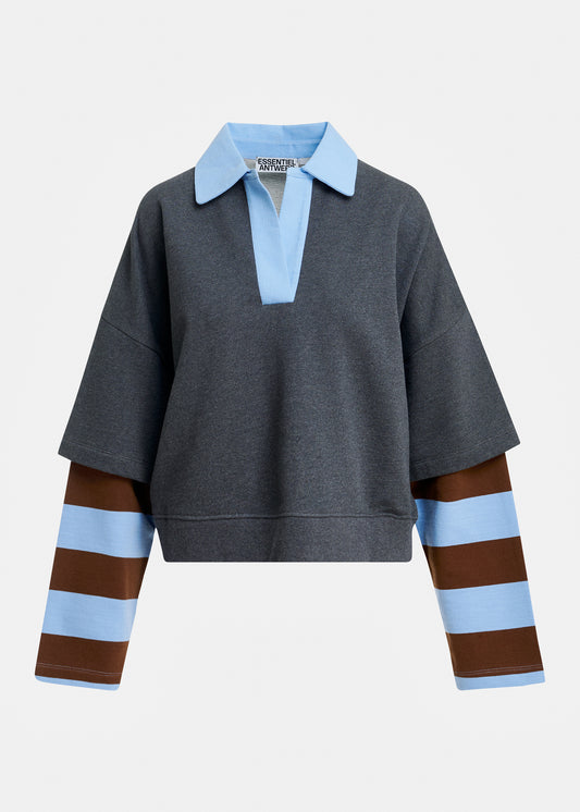 sweat polo Kantelou gris