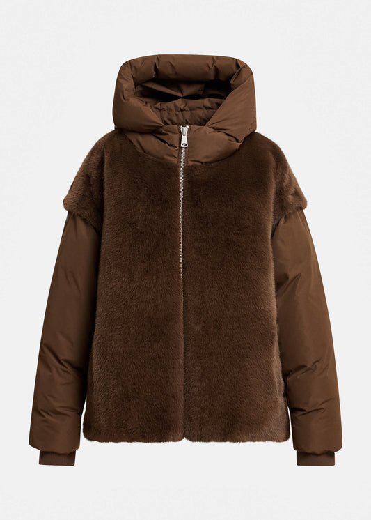 Veste fausse fourrure Kbeauty marron