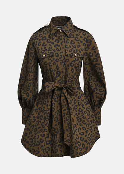 Robe Keto léopard kaki