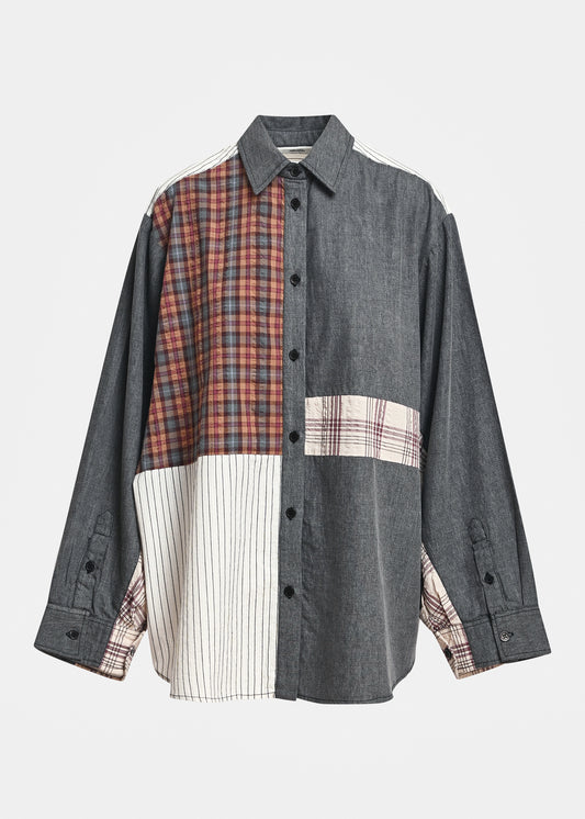 Chemise Kingsley Kaki avec patchwork