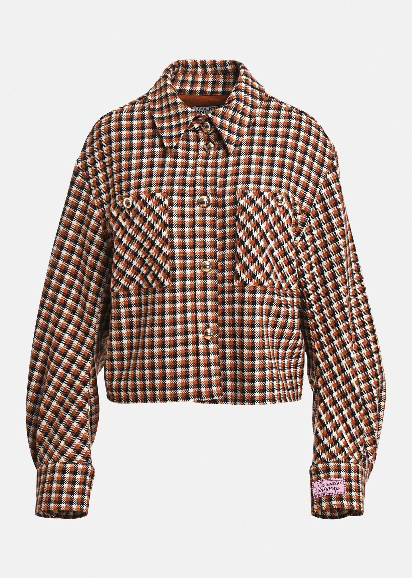 Veste Kitten à carreaux marron