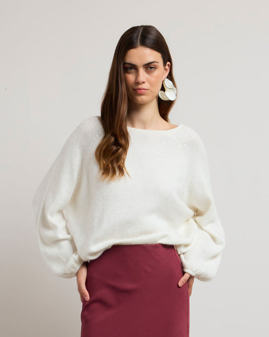 Pull lauper blanc