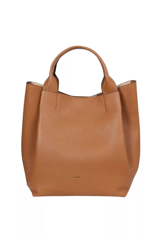 Sac shopping essential medium cuir agave camel