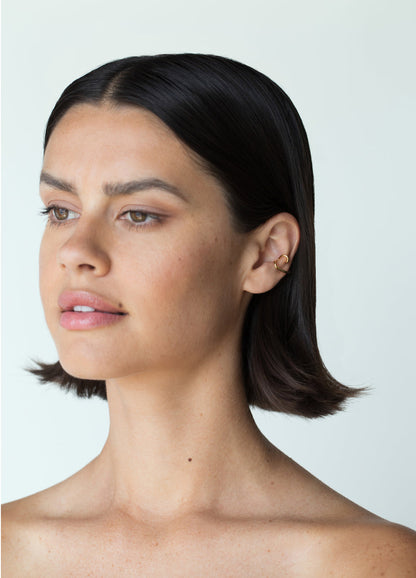 EARCUFF OR vermeil 18 carats STERLING unité