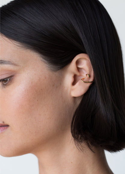 EARCUFF OR vermeil 18 carats STERLING unité