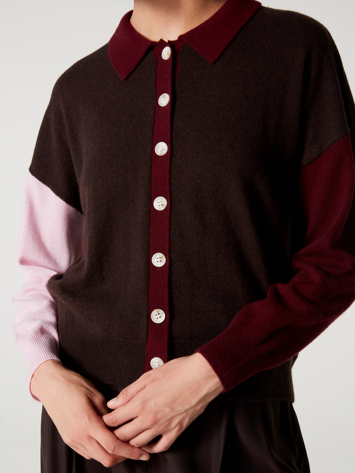 Gilet Majura fancy Marron/Bordeau/Rose