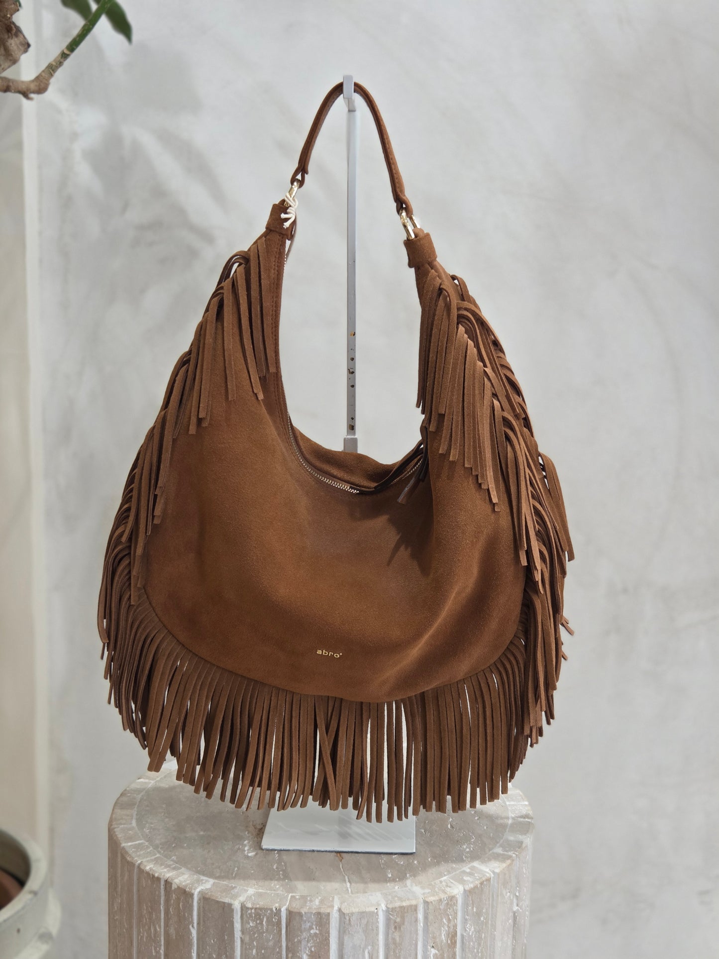 Sac Nana suede camel