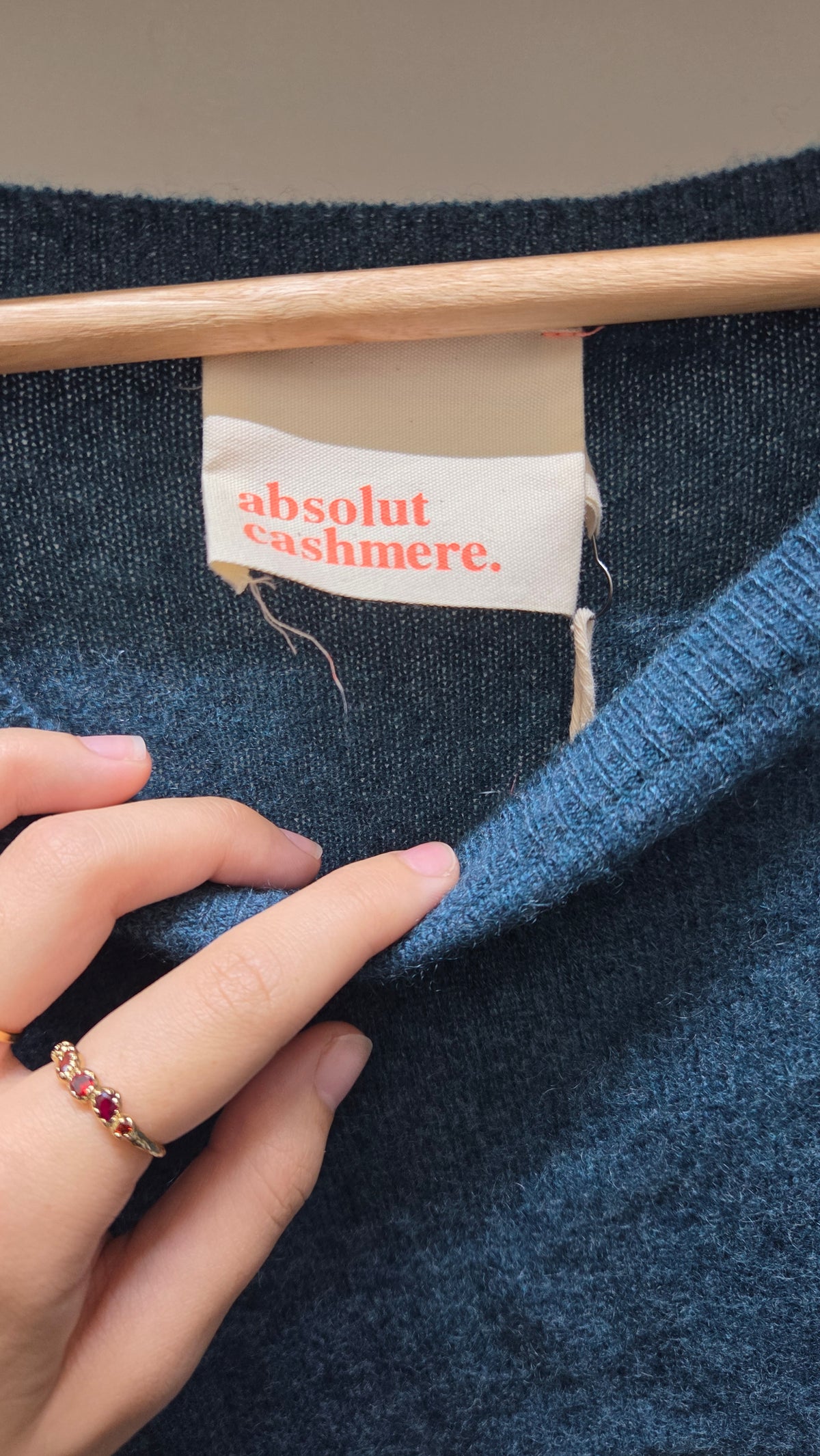 Pull Cecilia bleu / vert chiné