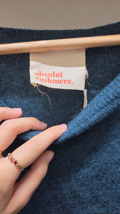Pull Cecilia bleu / vert chiné