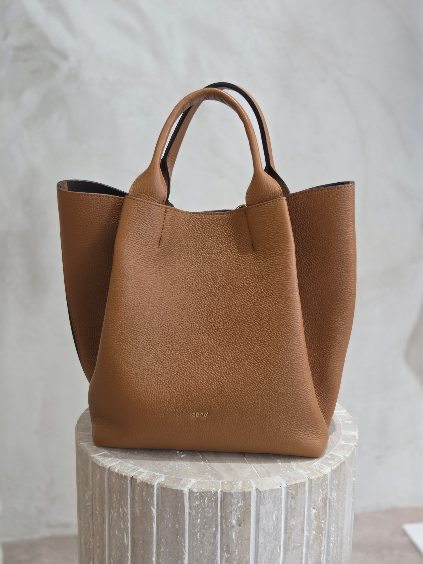 Sac shopping essential medium cuir agave caramel/cognac