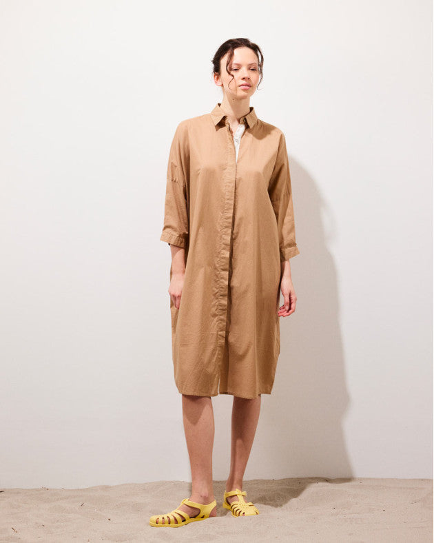 Robe chemise Marcel beige