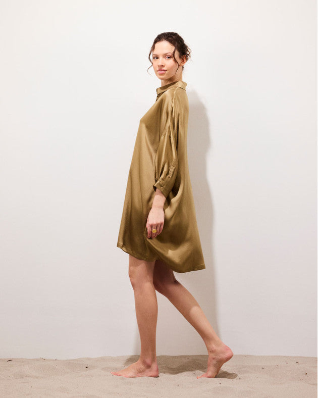 Robe courte Manon taupe