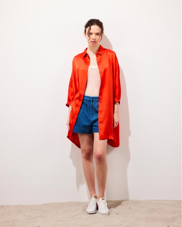 Robe courte Manon orange