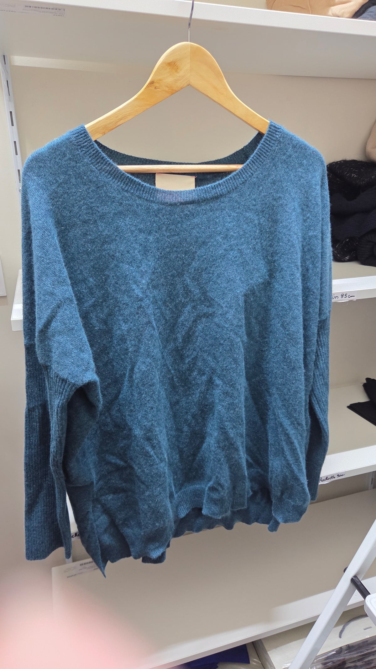 Pull Cecilia bleu / vert chiné