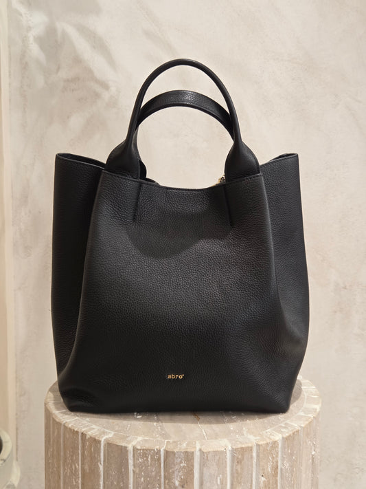 Sac shopping essential medium cuir agave noir