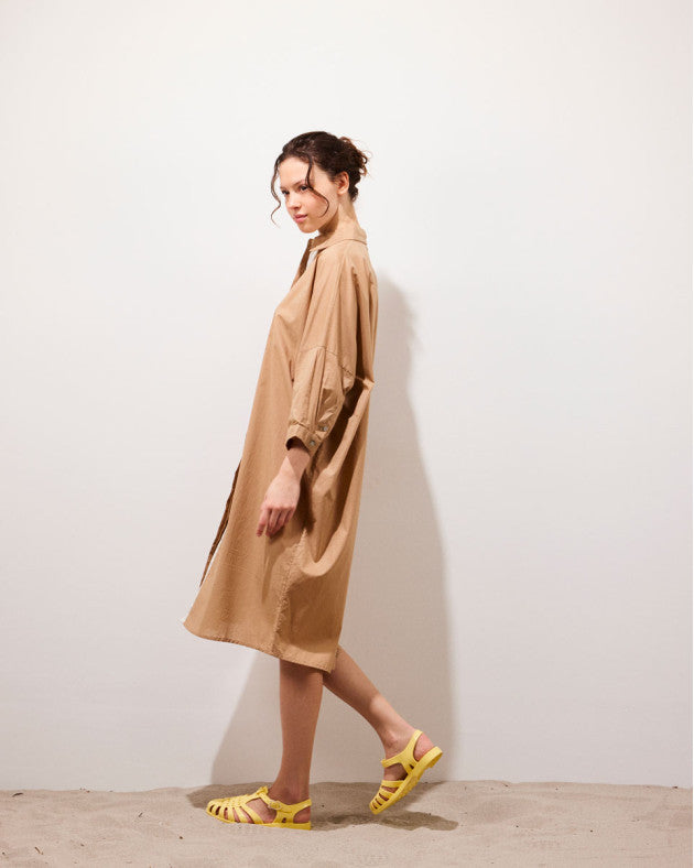Robe chemise Marcel beige