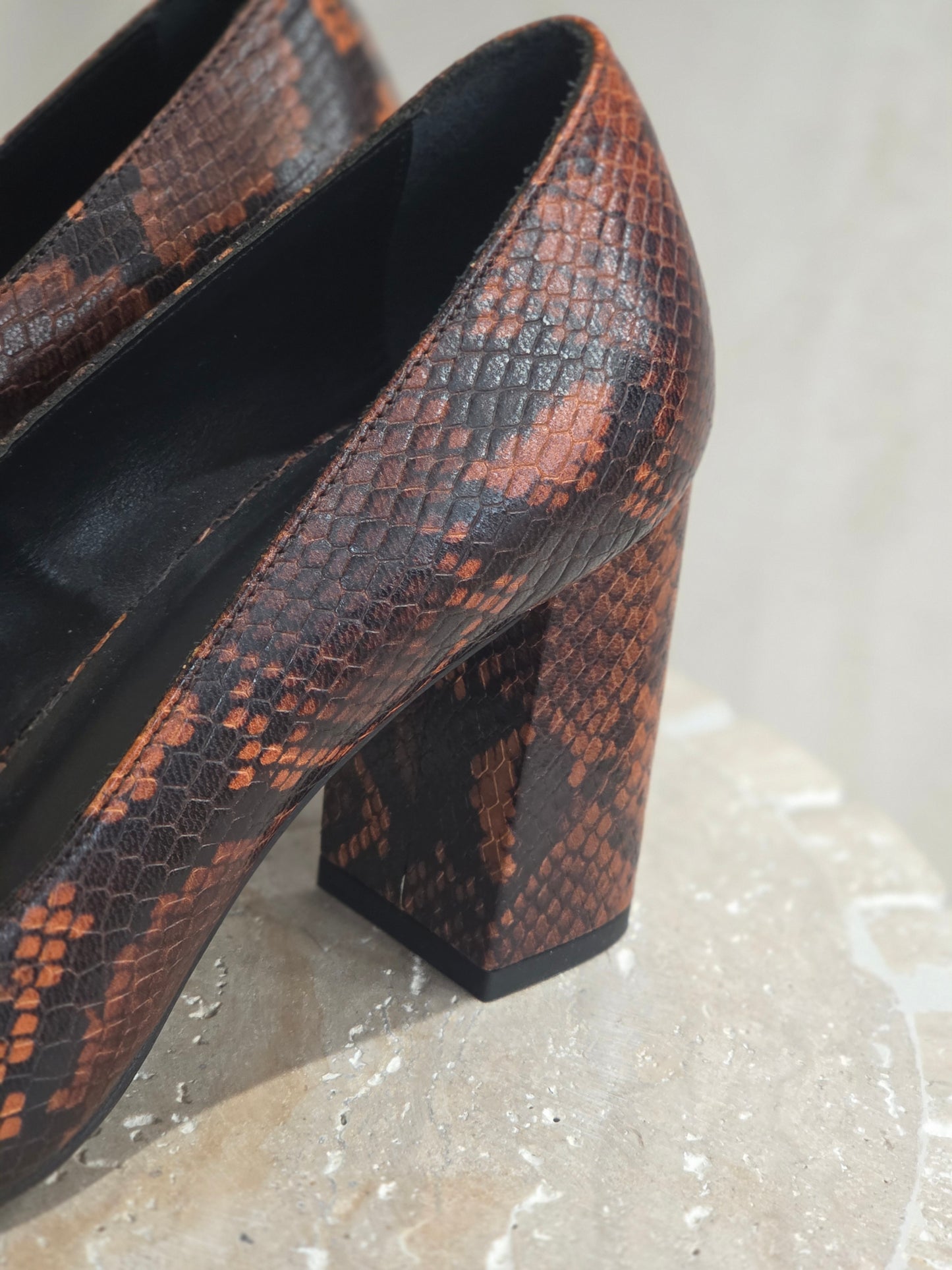 Escarpins N°121 cuir python