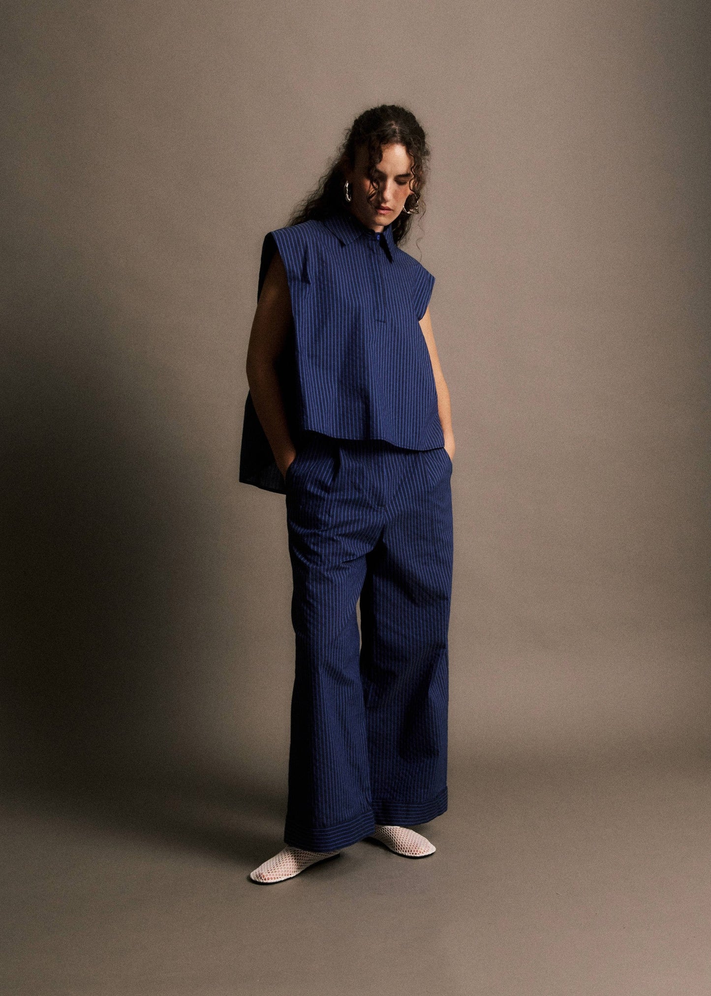 Chemise sans manches Arthur rayées
