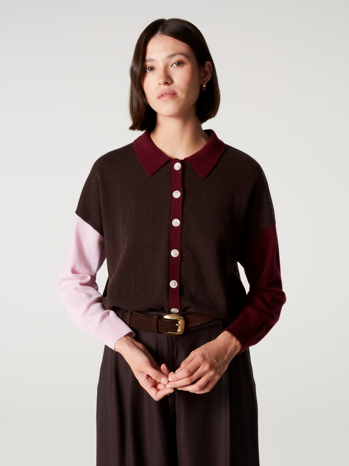 Gilet Majura fancy Marron/Bordeau/Rose