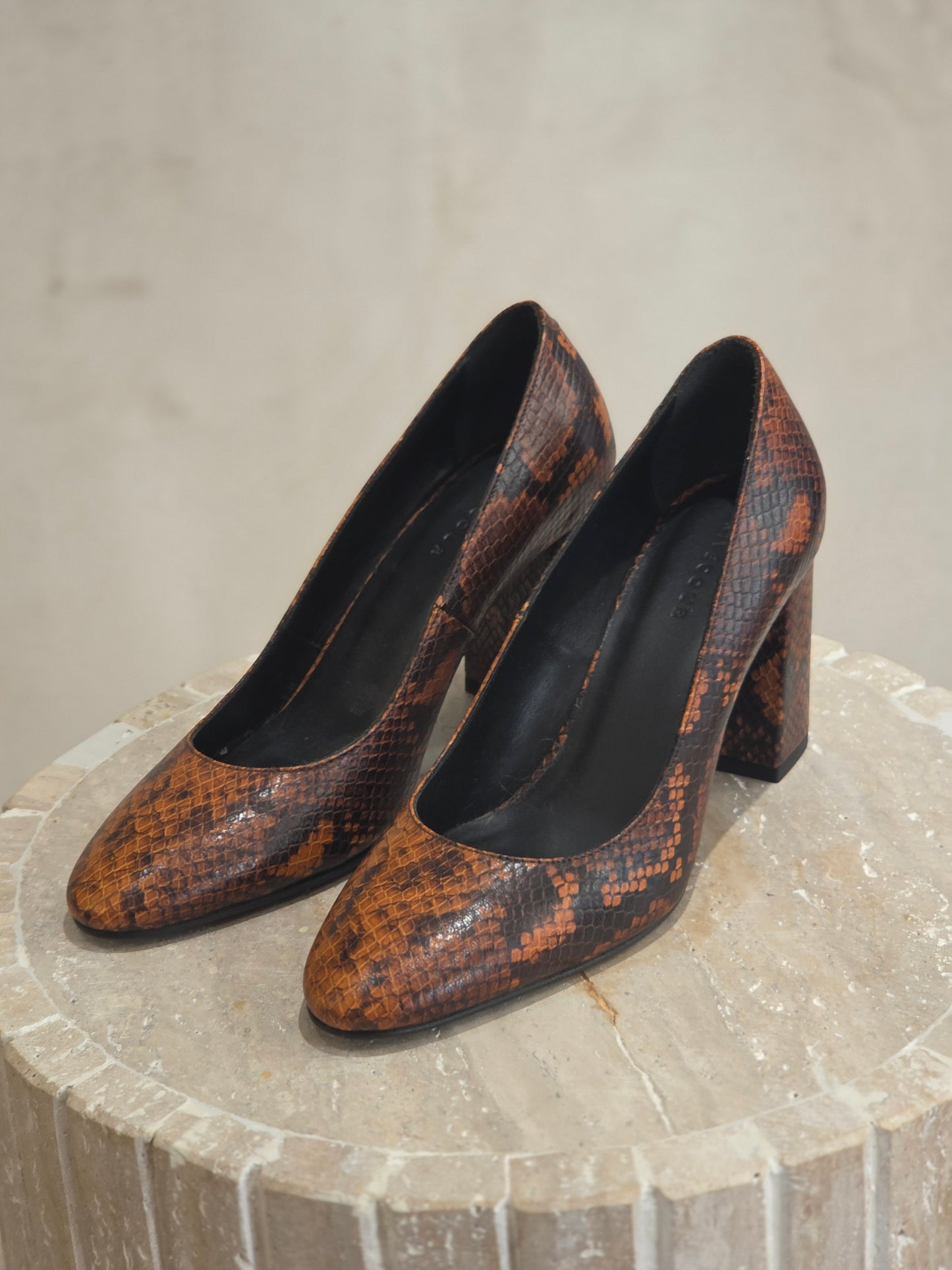 Escarpins N°121 cuir python