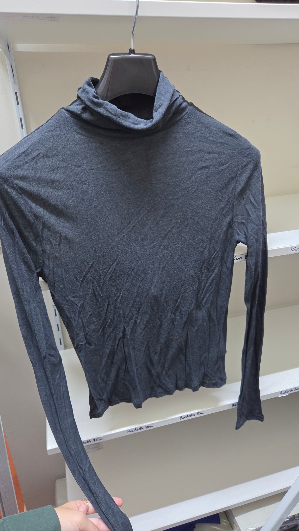 Sous pull col roulé noir gris