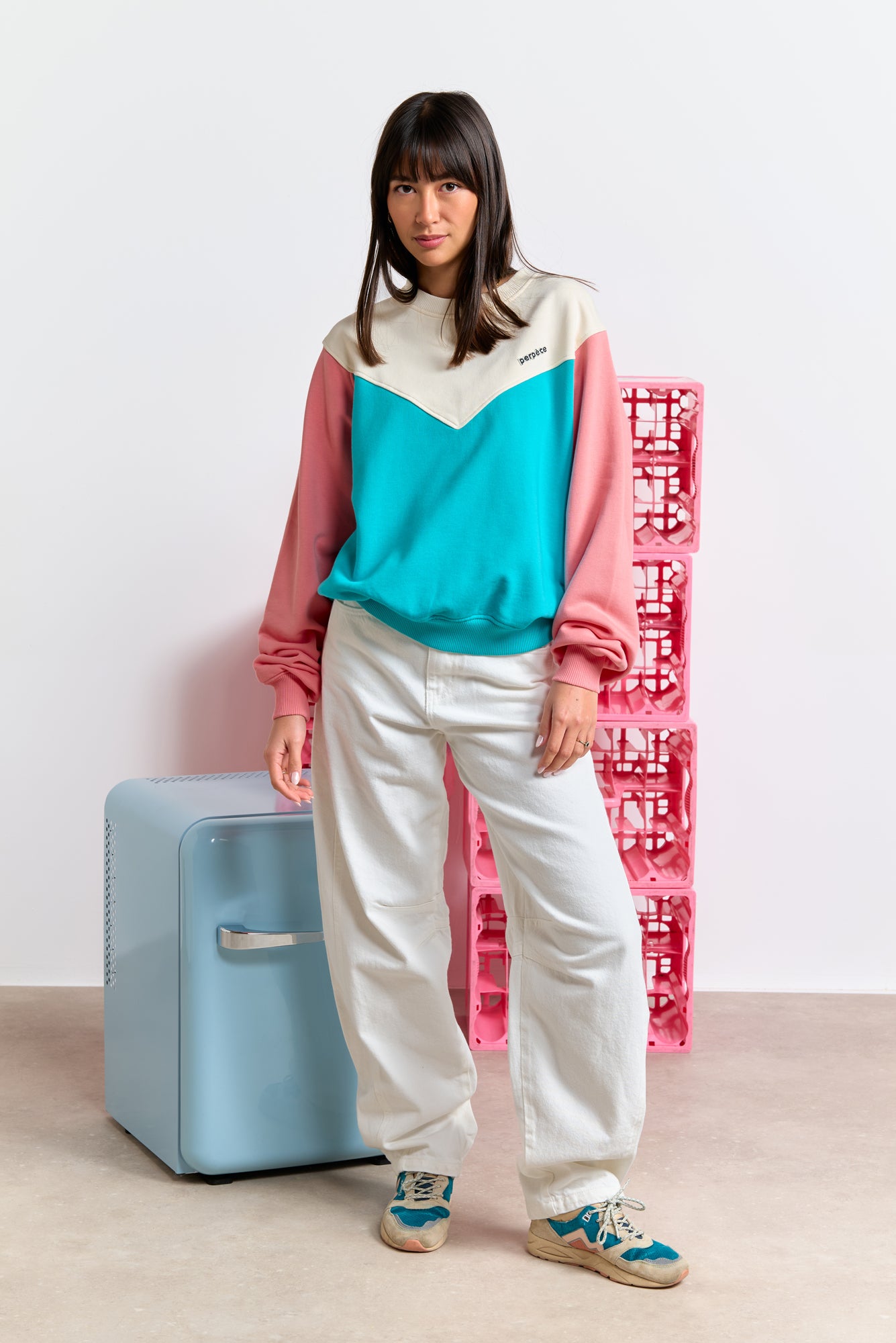 Sweat Max Rose/Turquoise