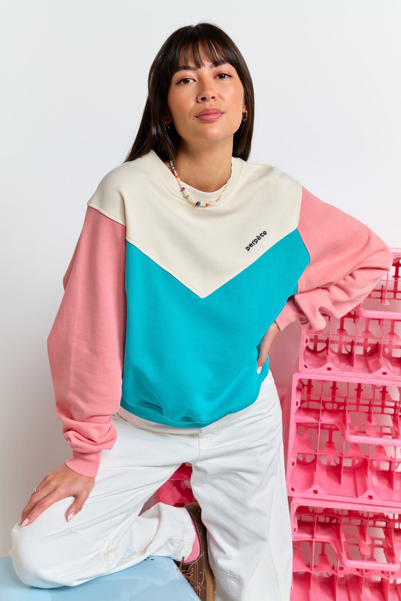 Sweat Max Rose/Turquoise