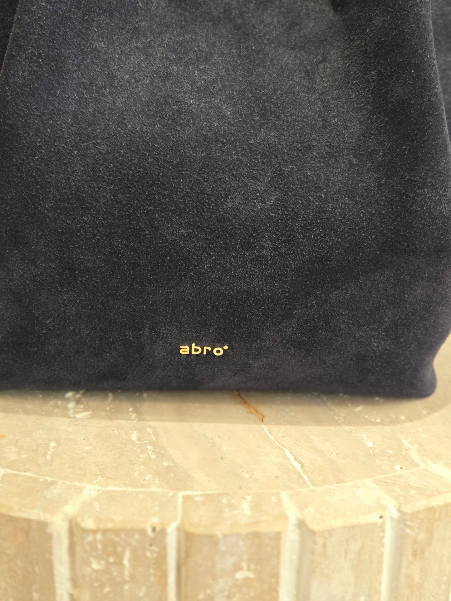 Sac shopping essential petit cuir suede NAVY