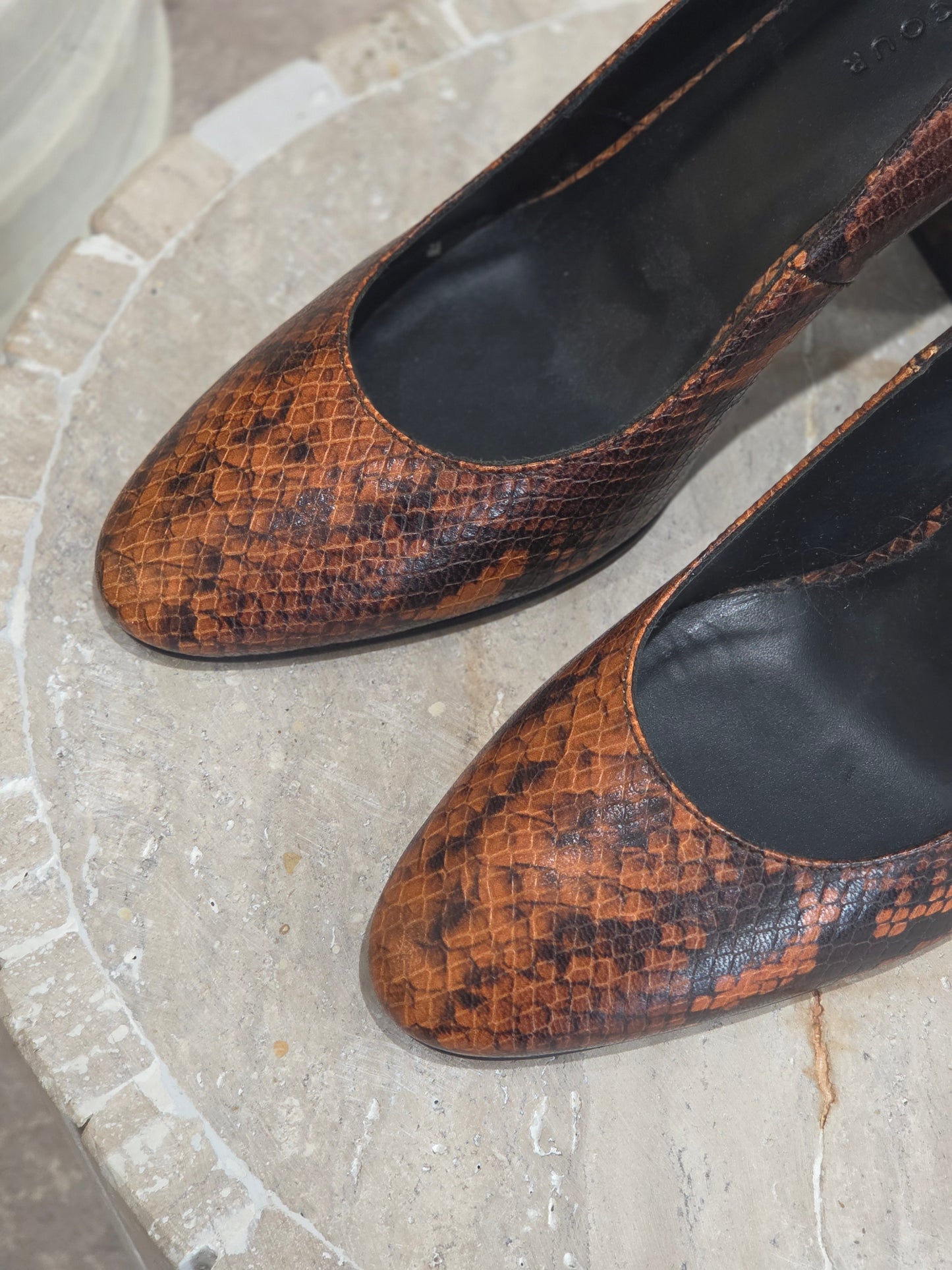 Escarpins N°121 cuir python