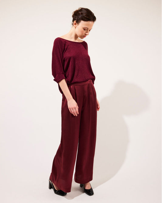 Pantalon Swan bordeaux