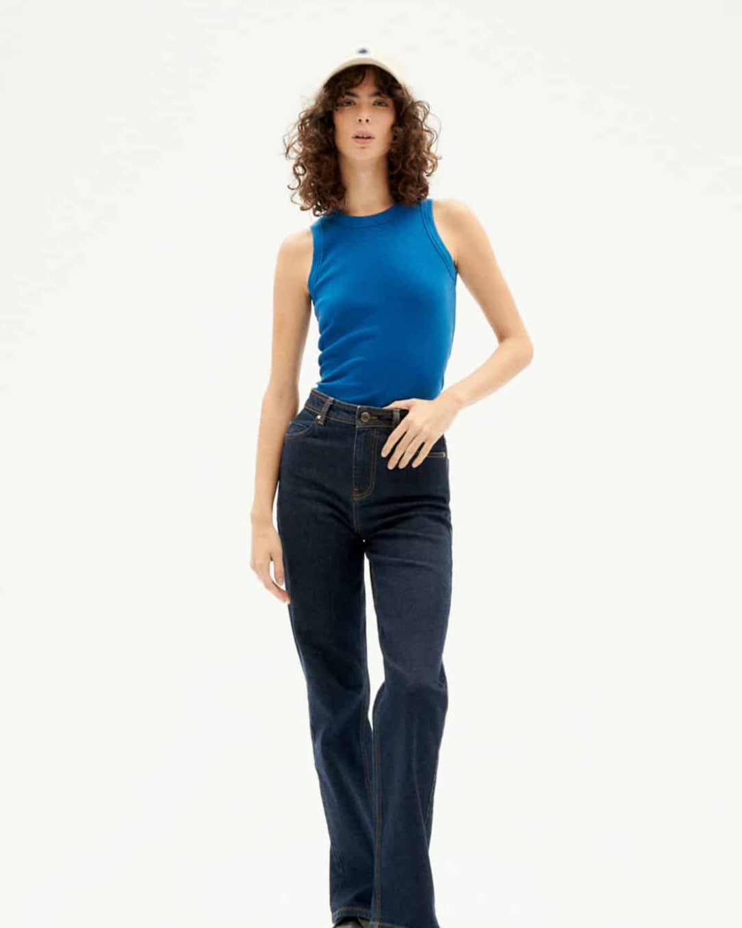 Top juliette bleu indigo