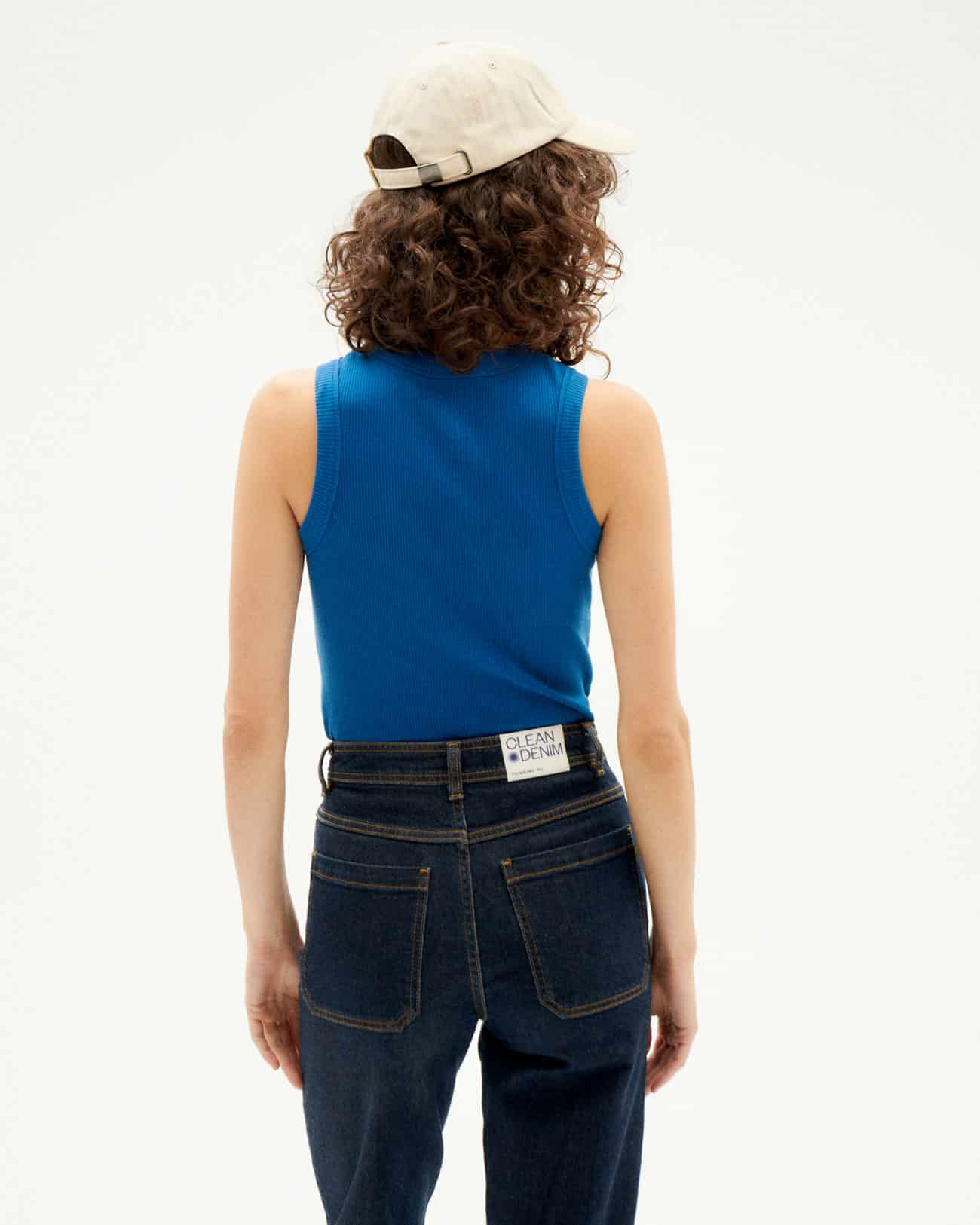 Top juliette bleu indigo