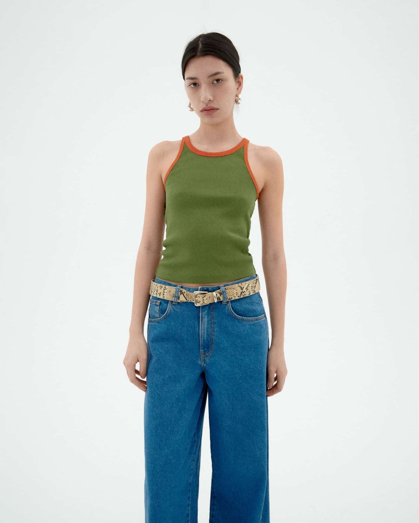 Top Harriet vert / orange
